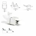 Fotoliu pivotant cu motor dual Cassia, design modern fabricat în Italia Viadurini