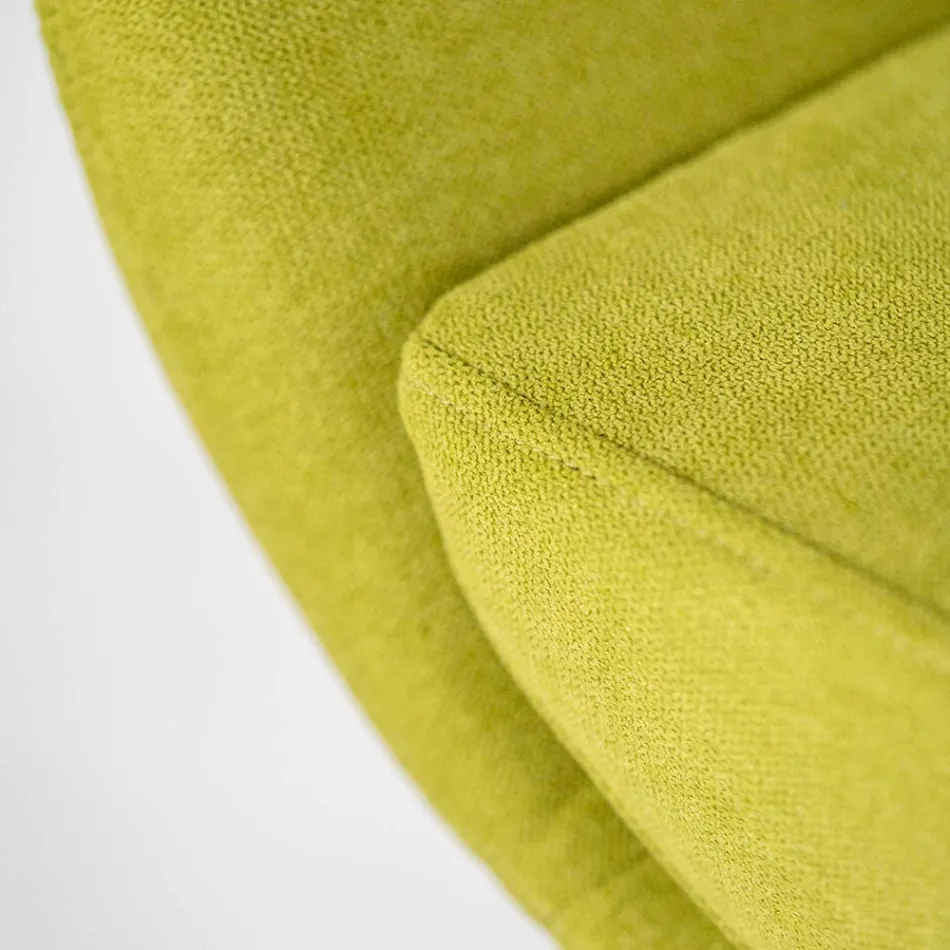 Fotoliu pivotant cu baza metalica si scaun din stofa - Sereno Viadurini