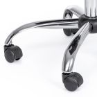 Fotoliu de birou pivotant ergonomic din oțel și țesătură neagră - Pukka Viadurini