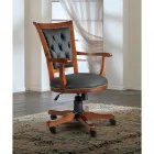 Fotoliu pivotant Tapițat cu piele ecologică de lux Made in Italy - Brigitte Viadurini