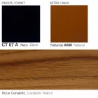 Fotoliu pivotant din piele cu bază din lemn Fabricat în Italia - Fluture Viadurini