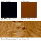 Fotoliu pivotant din piele cu bază din lemn Fabricat în Italia - Fluture Viadurini