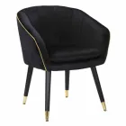 Fotoliu tapițat din lemn și țesături de design modern - Maddy Viadurini