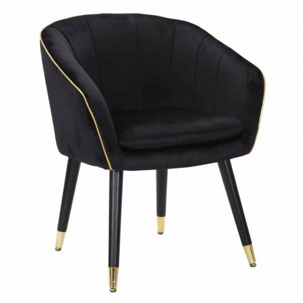 Fotoliu tapițat din lemn și țesături de design modern - Maddy Viadurini