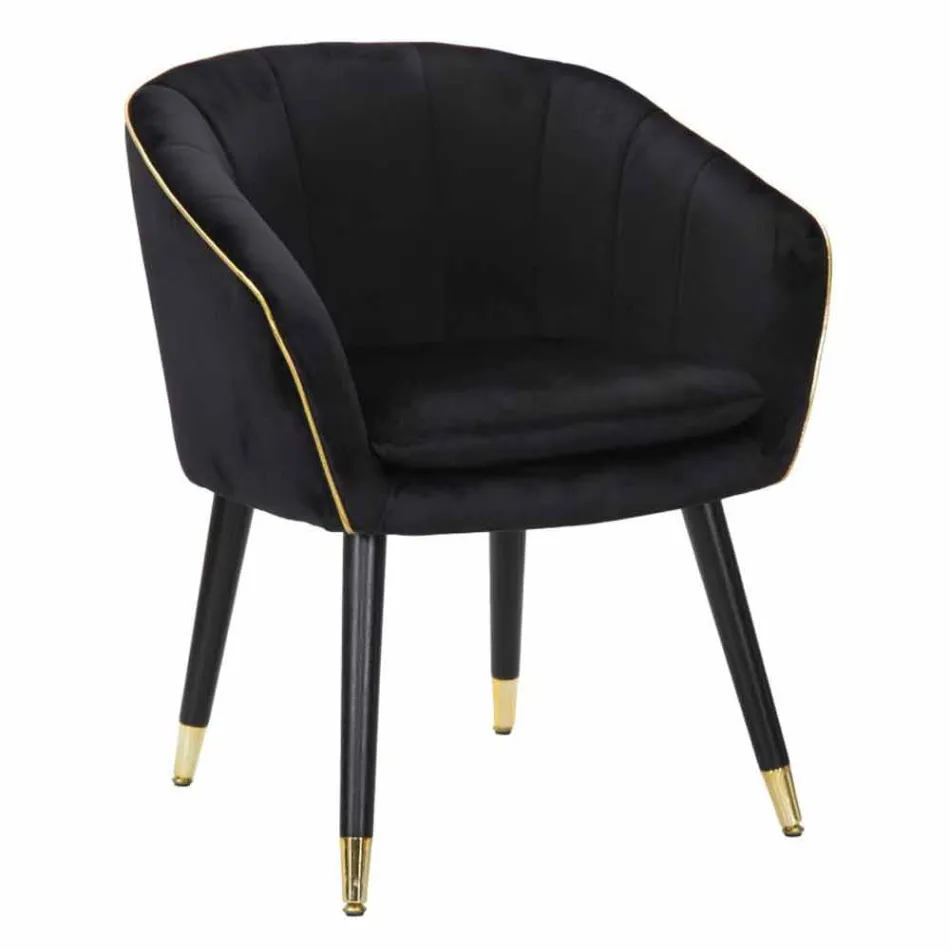 Fotoliu tapițat din lemn și țesături de design modern - Maddy Viadurini