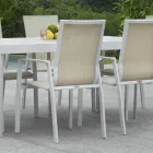 Scaun de grădină stivuibil din Textilene și aluminiu - Foglio Viadurini