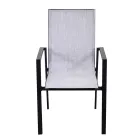 Scaun de grădină stivuibil din Textilene și aluminiu - Foglio Viadurini