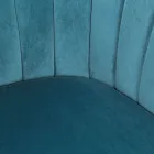 Fotoliu cu design scandinav din oțel și catifea gri sau albastră - Hilary Viadurini