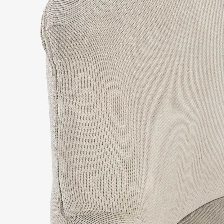 Fotoliu Lemn Pin și Scaun Efect Catifea Coste 4 Finisaje - Molly Viadurini