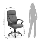 Fotoliu din Piele Sintetica Efect Invechit - Rodiu Viadurini