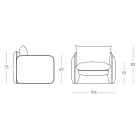 Scaun Lounge cu perne impermeabile, pentru exterior - Mara Slide Viadurini