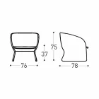 Fotoliu tapițat Lounge în aer liber, din fibră sintetică - Maat by Varaschin Viadurini