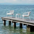 Fotoliu Lounge de grădină Tesatura tapițată și aluminiu - Smart by Varaschin Viadurini