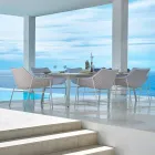 Varaschin Grădină moderna de gradina Lounge scaun din oțel Viadurini