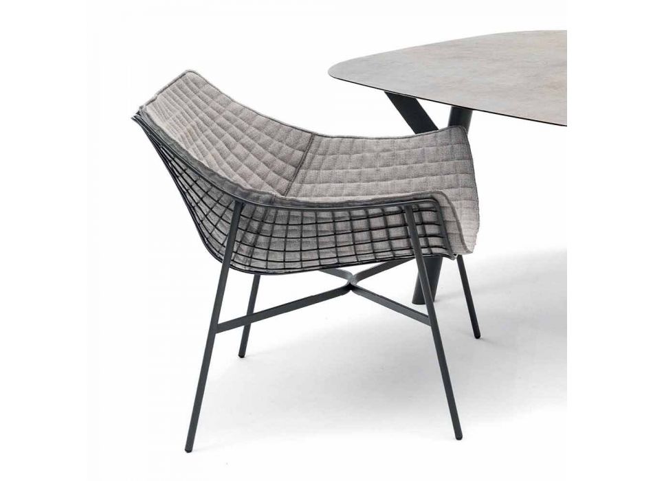 Varaschin Grădină moderna de gradina Lounge scaun din oțel Viadurini