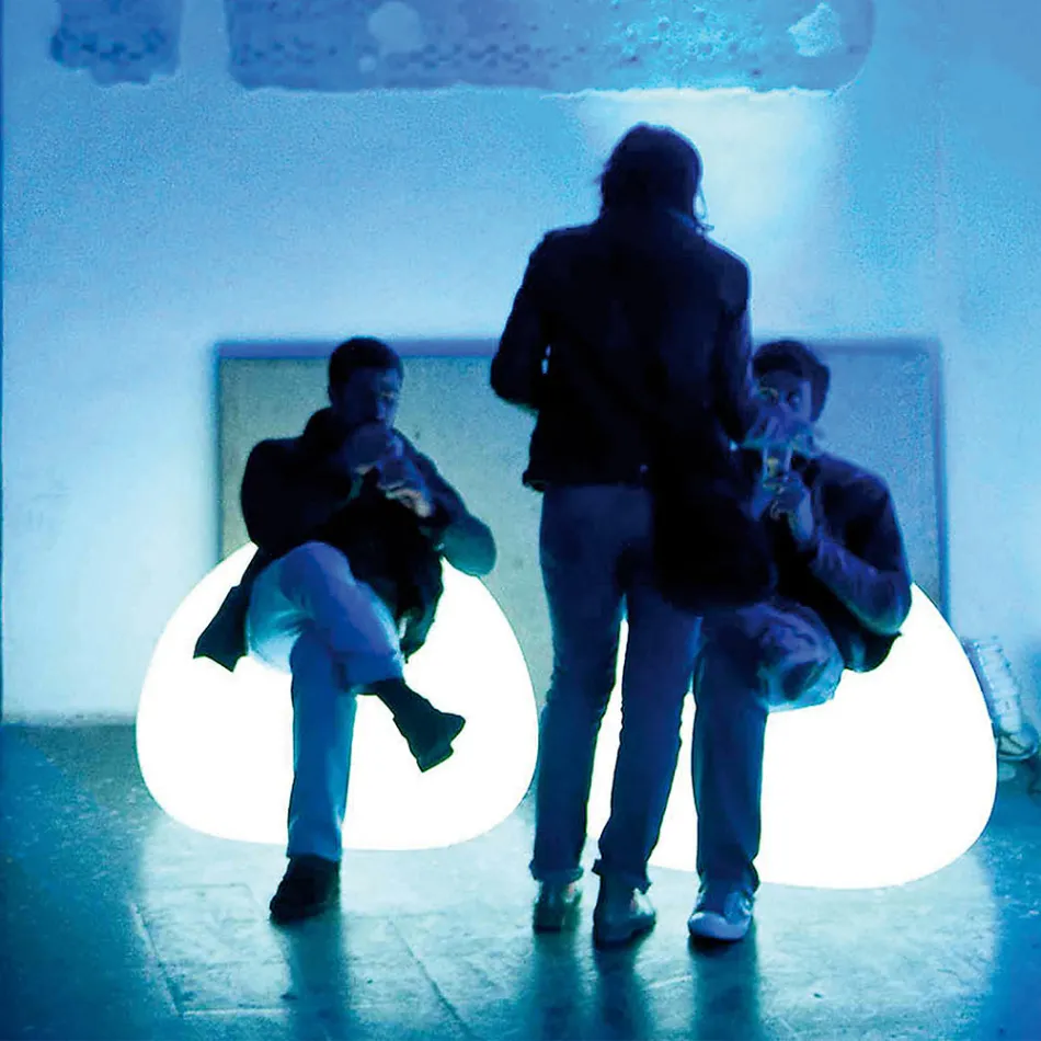 Fotoliu Luminos Exterior cu Lumina LED din Polietilena Made in Italy - Ervin Viadurini