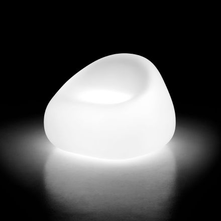 Fotoliu Luminos Exterior cu Lumina LED din Polietilena Made in Italy - Ervin Viadurini