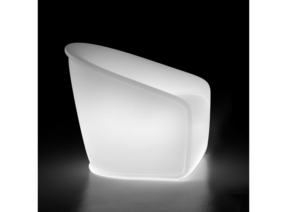 Fotoliu luminos pentru exterior în polietilenă cu LED Fabricat în Italia - iulie Viadurini
