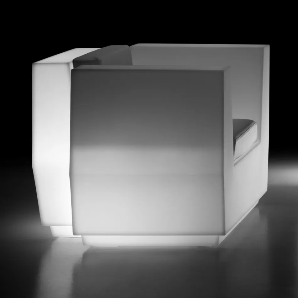 Fotoliu Luminos Exterior din Polietilena Made in Italy - Chiabotto Viadurini