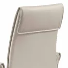 Fotoliu fabricat în Italia acoperit cu piele Niles, design modern Viadurini