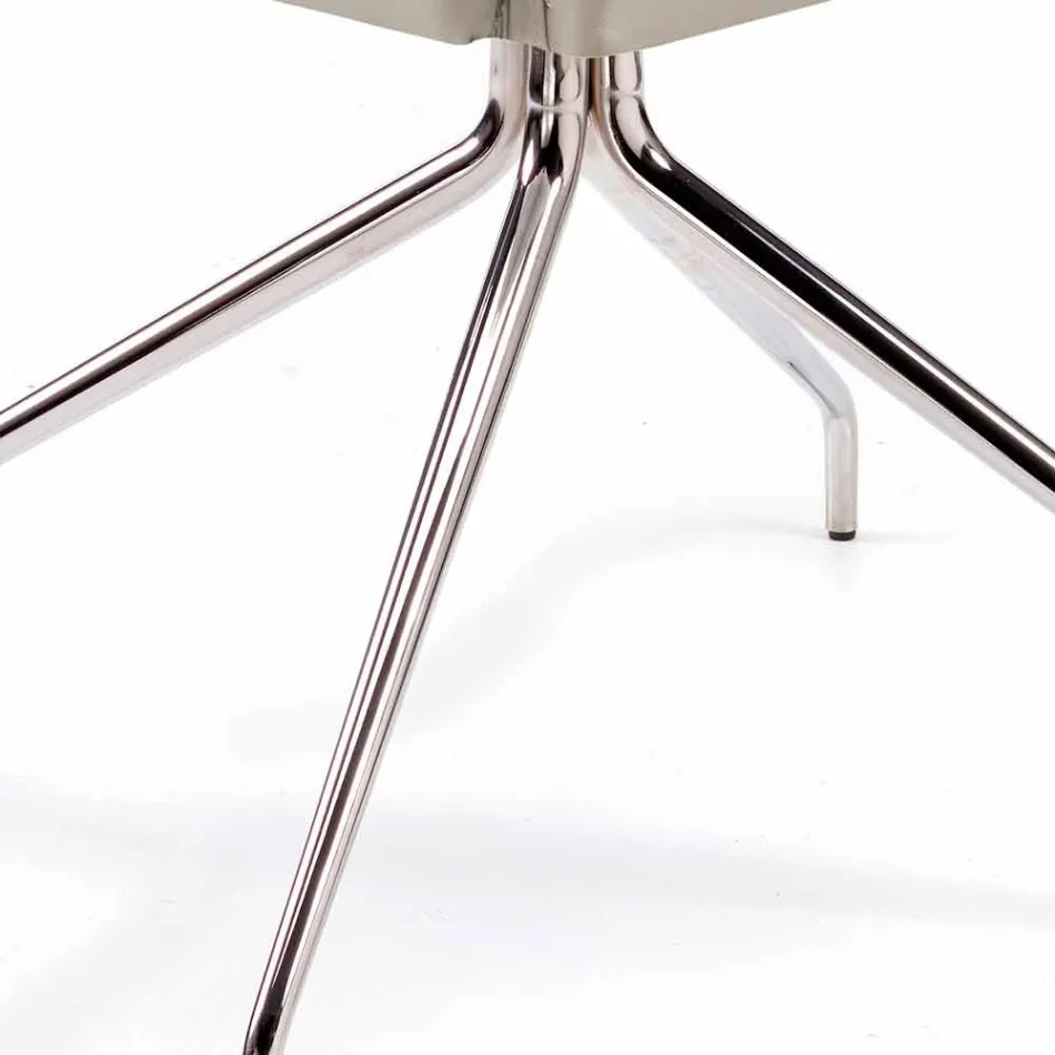 Fotoliu fabricat în Italia acoperit cu piele Niles, design modern Viadurini