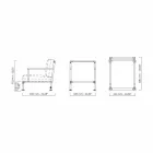 Fotoliu modern din oțel și PVC negru sau alb pentru exterior - Ontario2 Viadurini