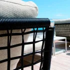 Fotoliu modern din oțel și PVC negru sau alb pentru exterior - Ontario2 Viadurini