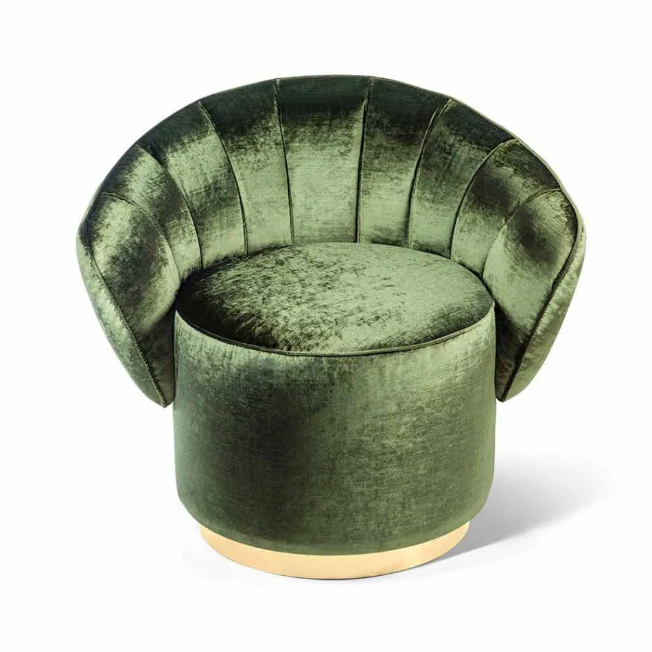 fotoliu design modern capitonate cu tesatura Belle Viadurini