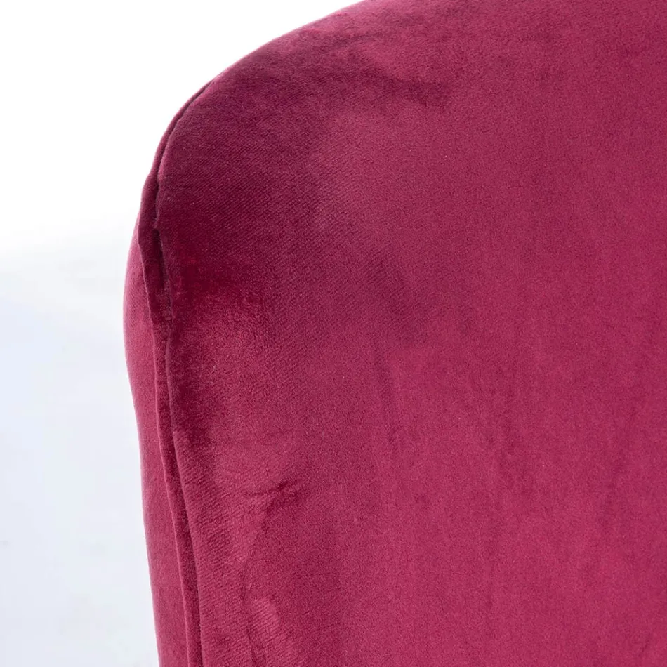 Fotoliu Modern din Oțel și Efect de Catifea Scaun 3 Finisaje - Matty Viadurini