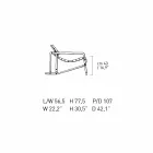 Fotoliu modern din lemn lacuit negru lucios și piele fabricat în Italia - Conga Viadurini