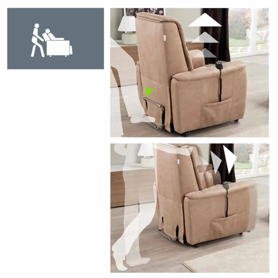 Fotoliu motorizat Via Venezia cu 1 motor Viadurini