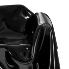 Delia - Fotoliu modern cu draperii din plexiglas negru, fabricat în Italia Viadurini