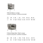 Fotoliu de exterior din otel Diverse dimensiuni si perne incluse Made in Italy - Bronn Viadurini