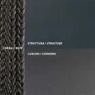 Fotoliu de exterior din otel Diverse dimensiuni si perne incluse Made in Italy - Bronn Viadurini