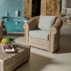 Fotoliu de exterior în Kubù cu perne incluse - Isildur Viadurini