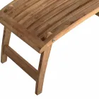 Fotoliu de grădină înclinabil din lemn de tec - jad Viadurini