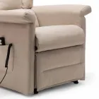 Fotoliu înclinat Lift Relax cu 2 motoare cu roți Made in Italy - Isabelle Viadurini