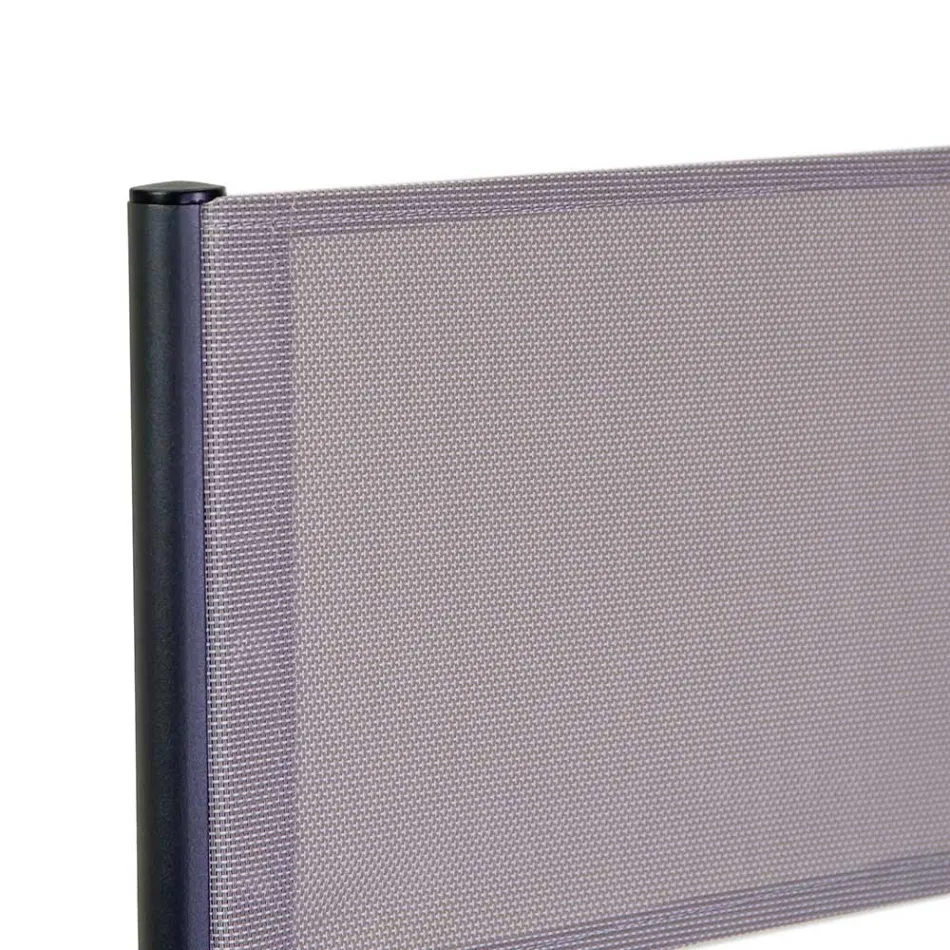 Scaun de director din aluminiu, Textilene și Teak Braț - Tenda Viadurini