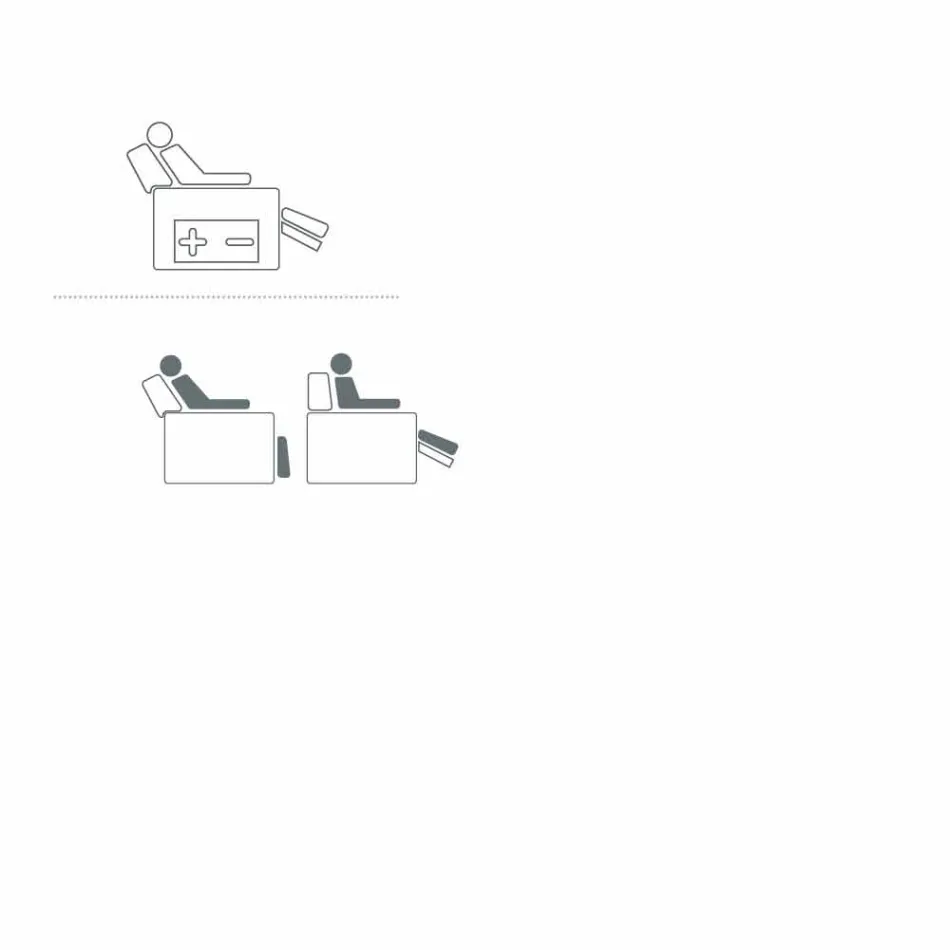 Fotoliu Relax 2 motoare pivotant din piele / țesătură / piele modernă Bluma Viadurini