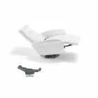 Fotoliu Relax 2 motoare pivotant din piele / țesătură / piele modernă Bluma Viadurini