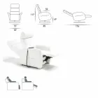 Fotoliu pivotant Bluma cu tapițerie din țesătură / piele / piele artificială Viadurini