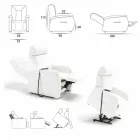 Fotoliu relaxant de design Rose cu 2 motoare, fabricat în Italia Viadurini