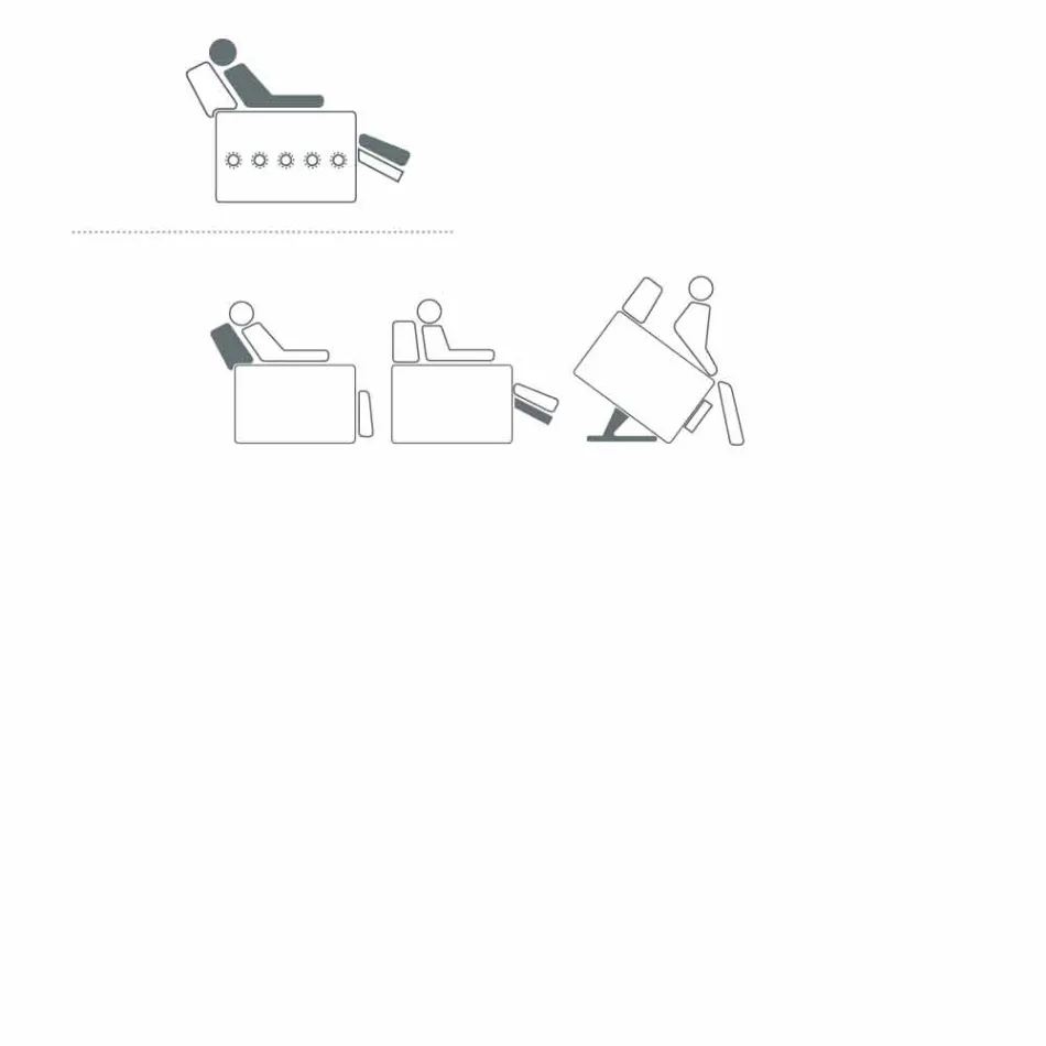 Fotoliu relaxant de design Rose cu 2 motoare, fabricat în Italia Viadurini