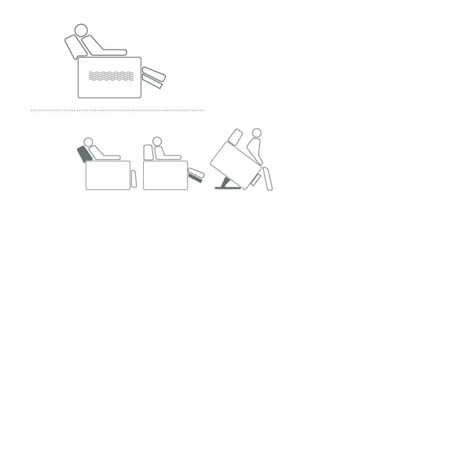 Fotoliu relaxant de design Rose cu 2 motoare, fabricat în Italia Viadurini