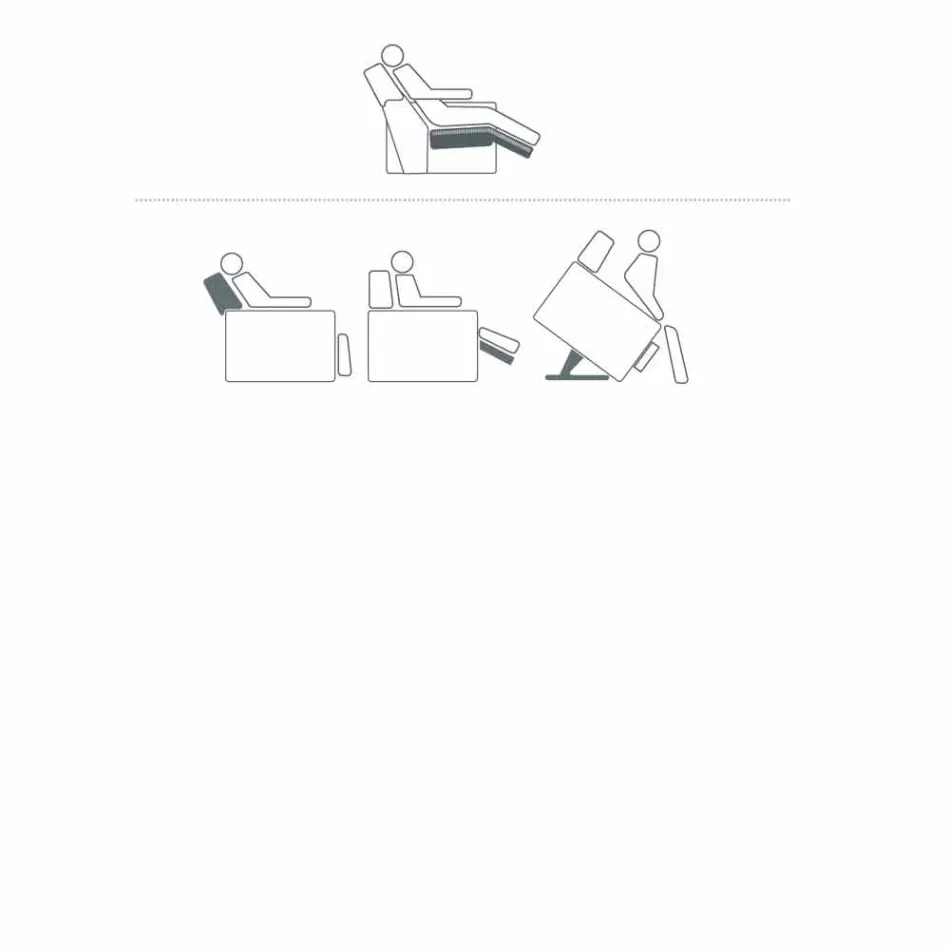 Fotoliu relaxant de design Rose cu 2 motoare, fabricat în Italia Viadurini