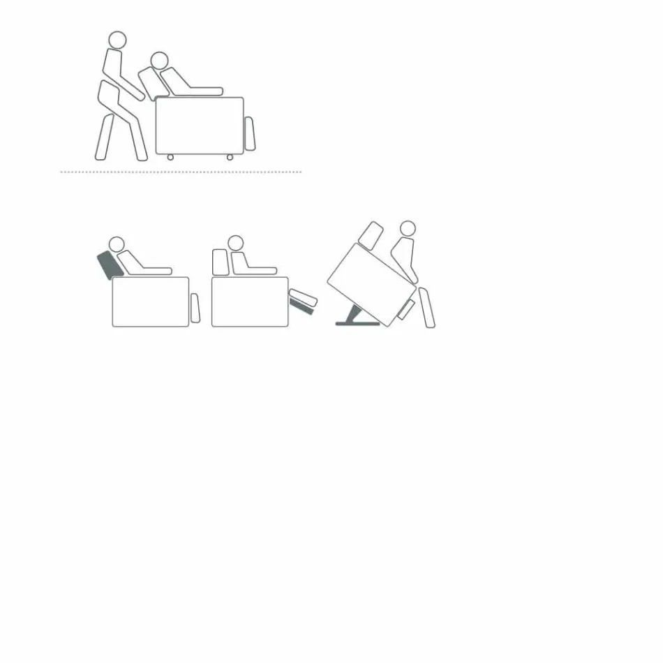 Fotoliu relaxant de design Rose cu 2 motoare, fabricat în Italia Viadurini