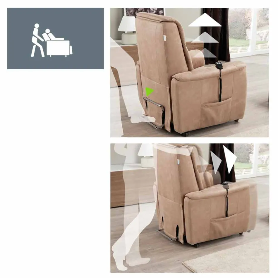 Fotoliu relaxant cu 2 motoare Via Verona Viadurini