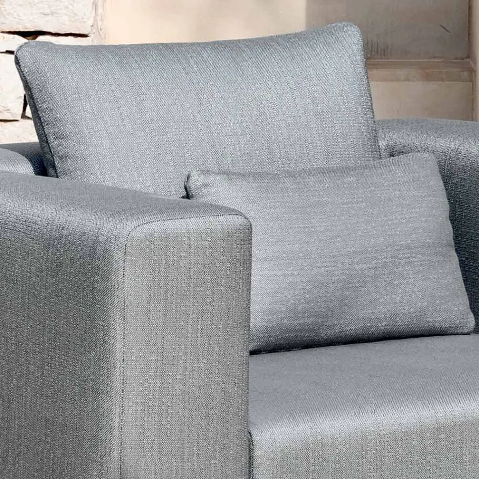 Fotoliu Relaxant de Gradina din Aluminiu si Tesatura, Design in 3 Finisaje - Filomena Viadurini