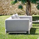 Fotoliu Relaxant de Gradina din Aluminiu si Tesatura, Design in 3 Finisaje - Filomena Viadurini