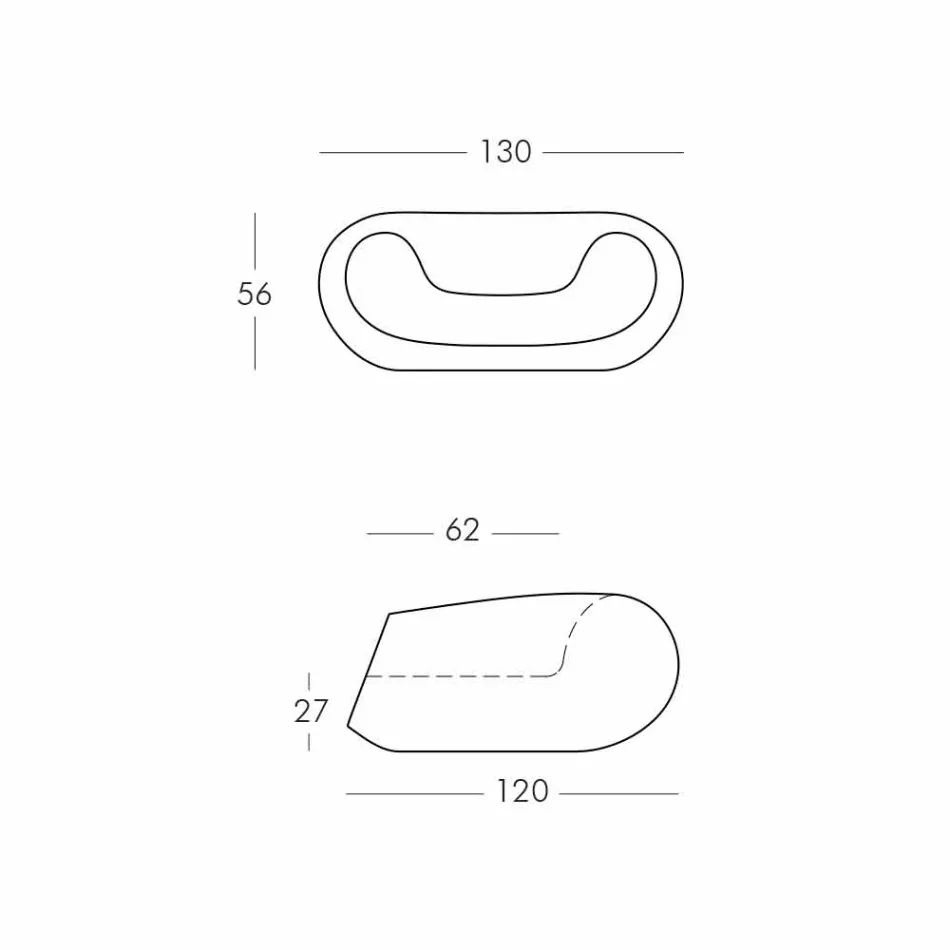Scaun rotund colorat Design modern Slide Chubby realizat în Italia Viadurini